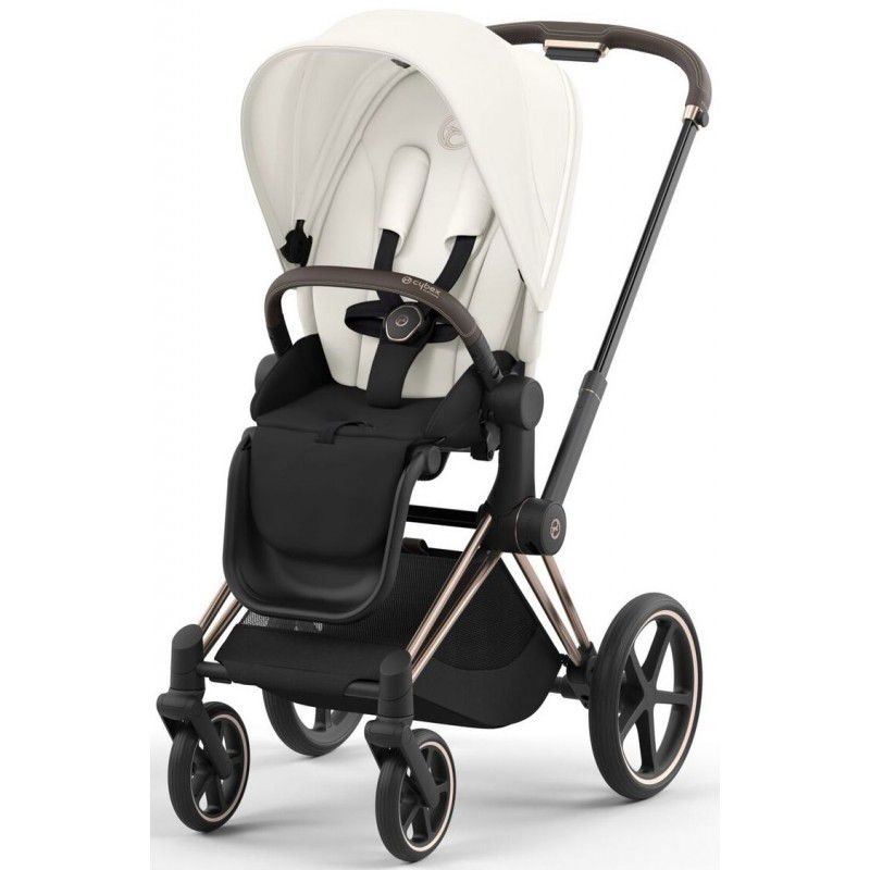 Коляска 2 в 1 Cybex Priam 4.0 Off White шасі Rosegold