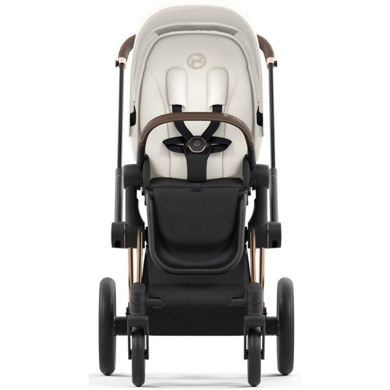 Коляска 2 в 1 Cybex Priam 4.0 Off White шасі Rosegold