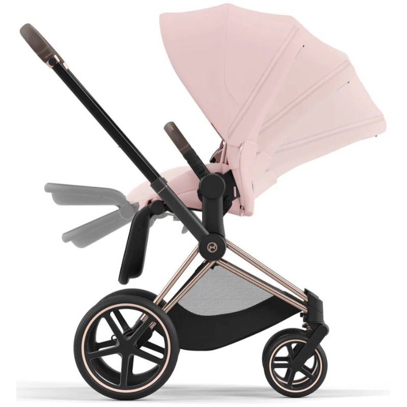 Коляска 2 в 1 Cybex Priam 4.0 Peach Pink шасі Rosegold