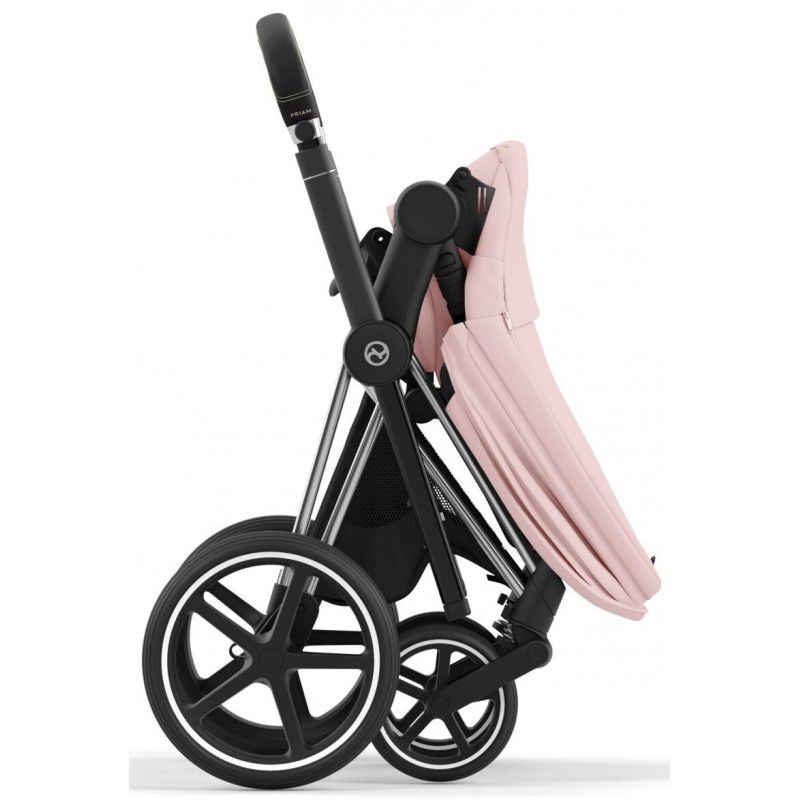 Коляска 2 в 1 Cybex Priam 4.0 Peach Pink шасі Chrome Black