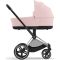 Коляска 2 в 1 Cybex Priam 4.0 Peach Pink шасси Chrome Black