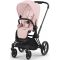 Коляска 2 в 1 Cybex Priam 4.0 Peach Pink шасси Matt Black