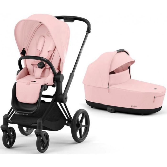 Коляска 2 в 1 Cybex Priam 4.0 Peach Pink шасси Matt Black