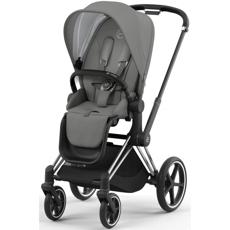 Коляска 2 в 1 Cybex Priam 4.0 Mirage Grey шасі Chrome Black