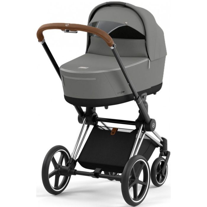 Коляска 2 в 1 Cybex Priam 4.0 Mirage Grey шасси Chrome Brown