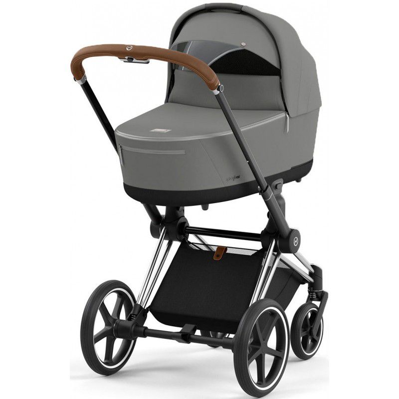 Коляска 2 в 1 Cybex Priam 4.0 Mirage Grey шасі Chrome Brown