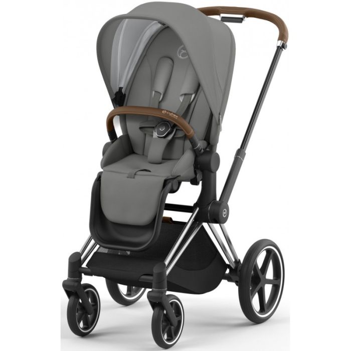 Коляска 2 в 1 Cybex Priam 4.0 Mirage Grey шасси Chrome Brown