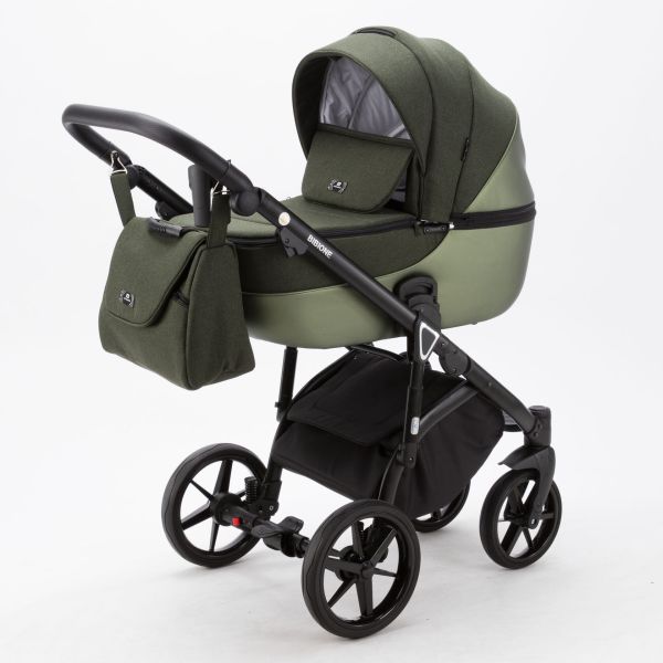 Коляска 2 в 1 Adamex Bibione  PS-90  Tip (зеленый перламутр)