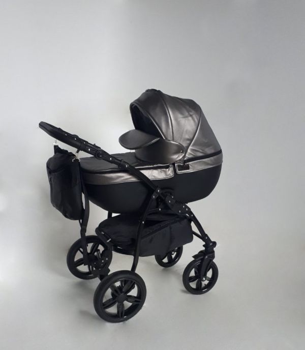 Коляска 2 в 1 Rapido R10 черный + серебро
