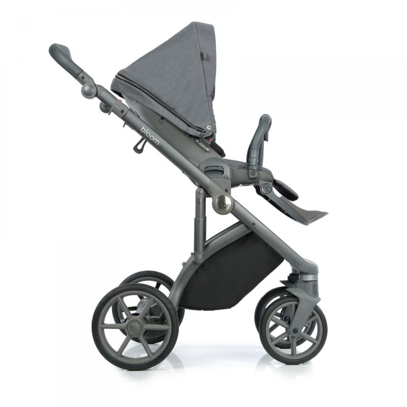 Коляска 2 в 1 Roan Bloom Grey stripes, серый