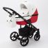 Коляска 2 в 1 Adamex Bibione  SD-02 (белый+красный)