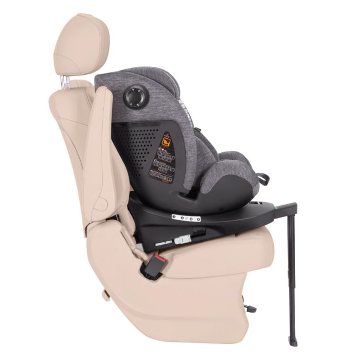 Автокресло CARRELLO Meteorit+ CRL-17515 Marble Grey i-Size 40-150см ISOFIX с поворотом и опорной стойкой