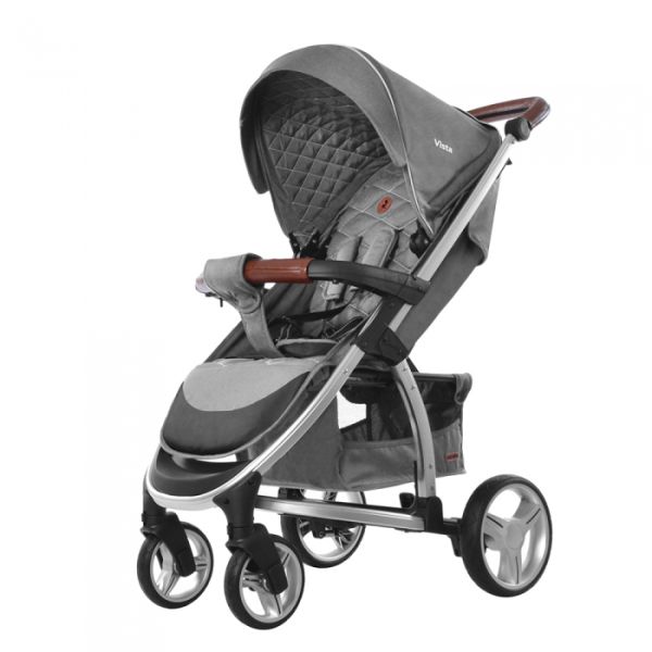 Коляска прогулянкова CARRELLO Vista CRL-8505 Shark Gray у льоні + дощовик L