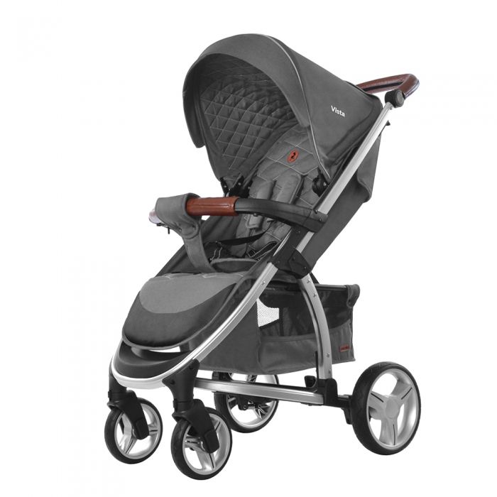 Коляска прогулянкова CARRELLO Vista CRL-8505 Steel Gray у льоні + дощовик L