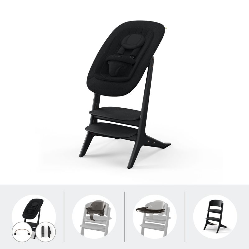 Стульчик для кормления Cybex Lemo Platinum 4в1 Black Wood