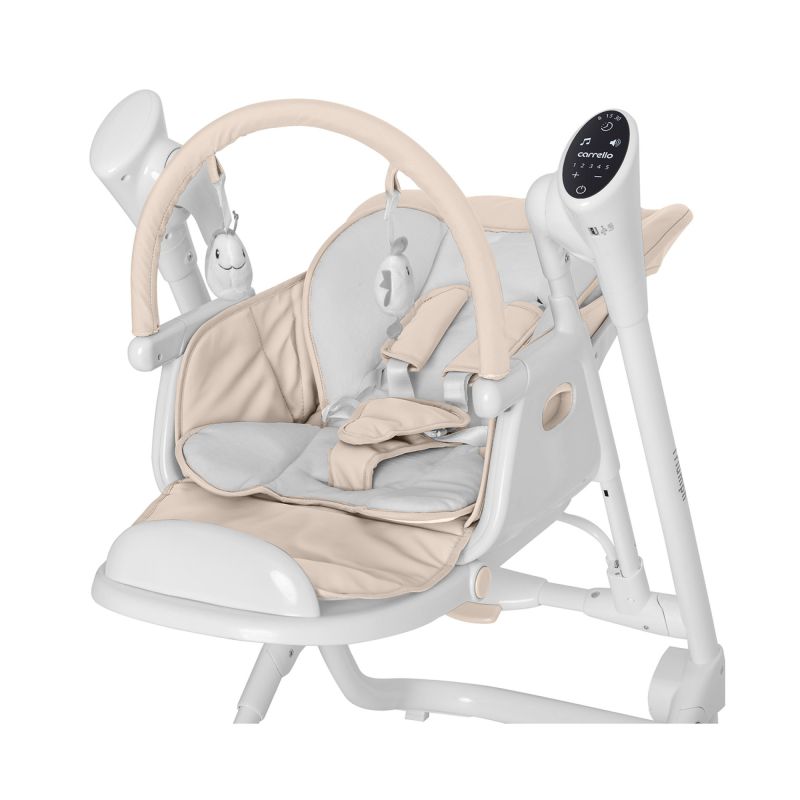 Стульчик-качели CARRELLO Triumph сенсорная панель CRL-10302 Cream Beige
