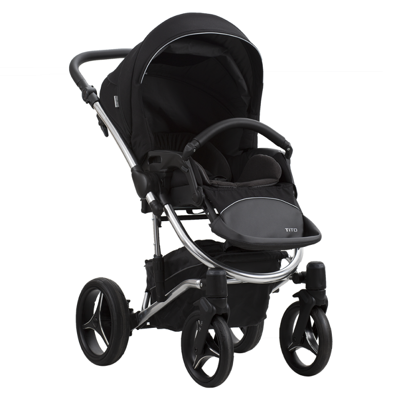 Коляска 2 в 1 Bebetto Tito Premium SILVER 01