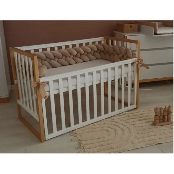 Детская кроватка Angelo Lux - 12 белый-мокко Детская кроватка Angelo Lux - 12 белый-мокко