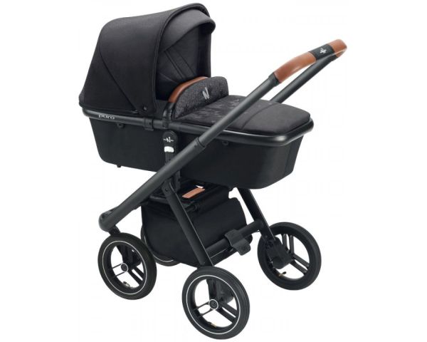 Коляска 2 в 1 Neonato Puro Urban бежевий на чорній рамі сірий Royal