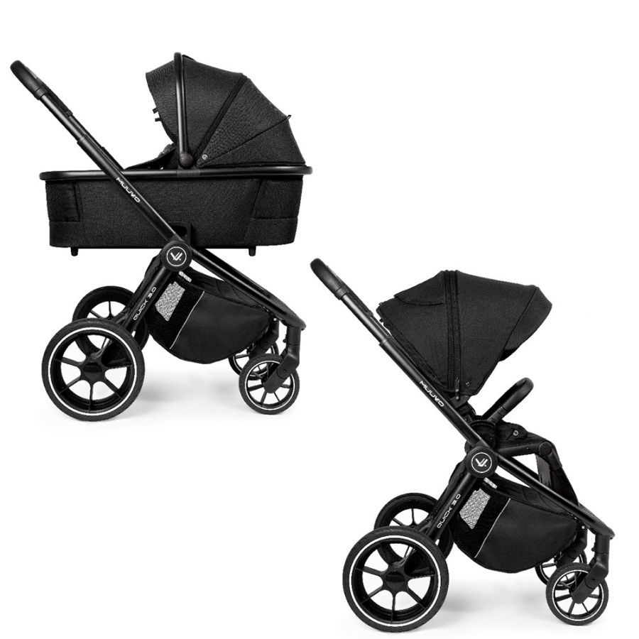 Коляска 2 в 1 Muuvo Quick 3.0 XL (Jet Black)