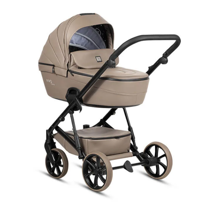 Коляска 2 в 1 TUTIS VIVA6 Plus Leather Cappuccino