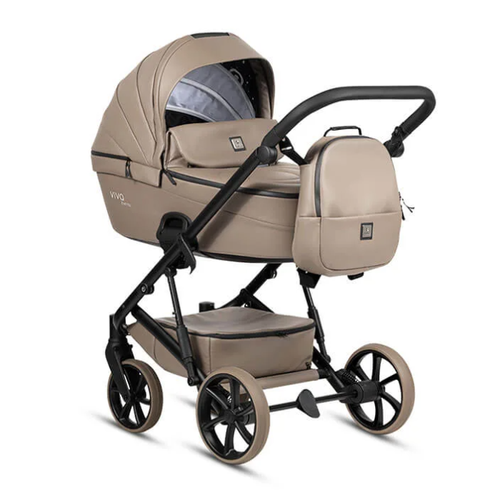Коляска 2 в 1 TUTIS VIVA6 Plus Leather Cappuccino